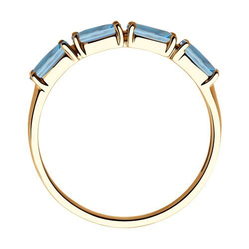 Кольцо золото с топазом «Небесный акцент» Соколов (арт.2152)