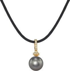 Кулон из серебра с жемчугом и кристаллом swarovski (Арт.abp-2-12-31-g)