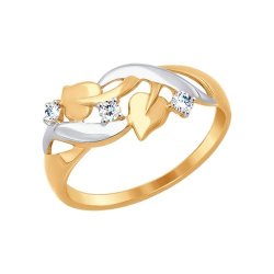 Кольцо из золота с фианитами (Арт.017249)