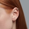 Серьга из серебра с фианитами (Арт.94170308)