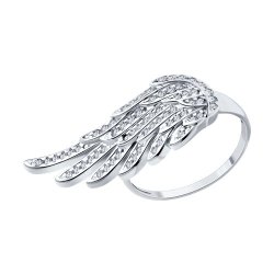 Кольцо из серебра с фианитами (Арт.94013841)