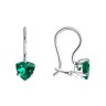 Серьги из серебра с зелеными фианитами (Арт.94020580)