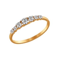 Кольцо из золота с фианитами (Арт.016707)