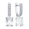 Серьги золотые пробы 585 с горным хрусталем (Арт.72-00515-3)