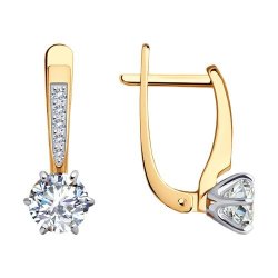 Серьги из золота с фианитами (Арт.0200177)