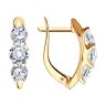 Серьги из золота с фианитами (Арт.027115)