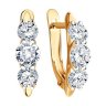 Серьги из золота с фианитами (Арт.027115)