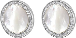 Серьги серебряные с жемчугом и куб. цирконием «Pearl Charm S» Rivoli (арт.FPO-S3-15-W-S)