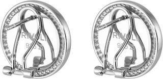 Серьги серебряные с жемчугом и куб. цирконием «Pearl Charm S» Rivoli (арт.FPO-S3-15-W-S)