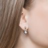 Серьги из золота с бесцветными и чёрными бриллиантами (Арт.7020061)