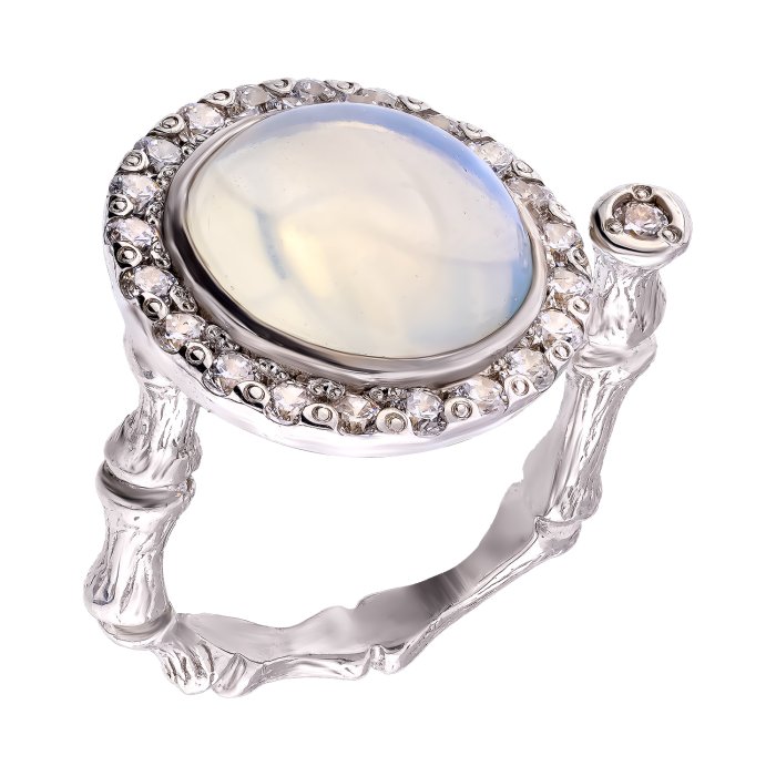 Серебряное кольцо BEAVERS с лунным камнем 12359lk