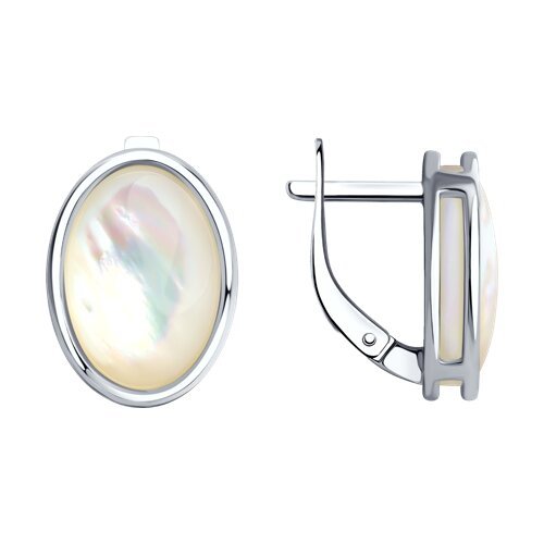 Серьги из серебра с перламутром «Морская акварель» SOKOLOV (арт.83020276)