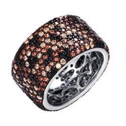 Кольцо из серебра с фианитом (Арт.cz-r02368-x-wb-x-x-m2)