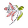 Брошь из серебра с эмалью и фианитами (Арт.94040199)