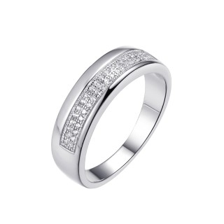 Кольцо серебряное с фианитами «Spark Line» Fresh Jewelry (арт.MP-R00011-X-W-X-X-W)