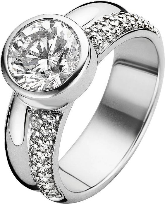 Кольцо из серебра с куб. цирконием (Арт.1845zi)