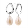 Серьги серебряные с жемчугом «Baroque Elegance» Fresh Jewelry (арт.PI-E423-12-X-W-PN-X-X)