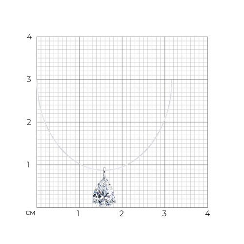 Колье из серебра с фианитом (Арт.94070750)