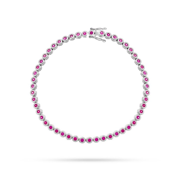 Браслет из серебра с корундом (Арт.sl-b01509-x-w-r-x-x)