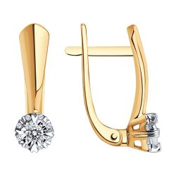 Серьги из золота с бриллиантами (Арт.1021286)