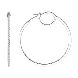 Серьги из белого золота с бриллиантами (Арт.1022145-3)
