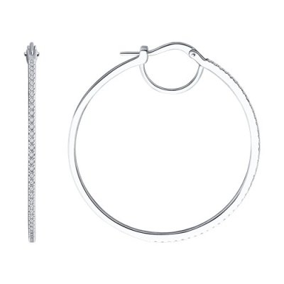 Серьги из белого золота с бриллиантами (Арт.1022145-3)