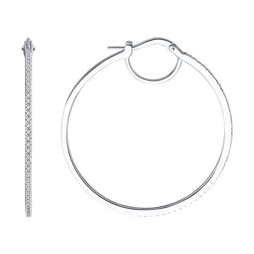 Серьги из белого золота с бриллиантами (Арт.1022145-3)