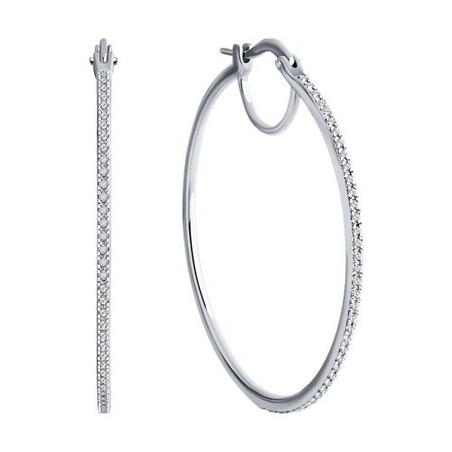 Серьги из белого золота с бриллиантами (Арт.1022145-3)