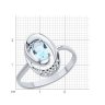 Кольцо из серебра с топазом и фианитами (Арт.94-310-02686-2)