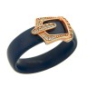 Кольцо с керамикой и фианитами «Ceramic Buckle» Fresh Jewelry (арт.TM-R00174-Вl-G-X-X-W)