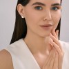 Серьги из серебра с лунным камнем «Ночная Луна» Соколов (арт.94-322-02384-3)