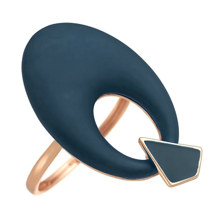 Кольцо из серебра с керамикой и эмалью (Арт.tm-r1116-1-vl-g-x-bl-x)