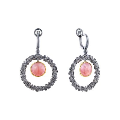 Серебряные серьги BEAVERS с кварцем 2296kv_ox