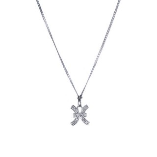 Ожерелье с бриллиантами «Знак сияния» из белого золота MyJewels (арт.P16661_WG)
