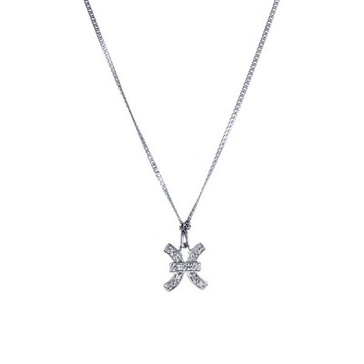 Ожерелье с бриллиантами «Знак сияния» из белого золота MyJewels (арт.P16661_WG)