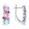 Серьги из серебра с миксом камней (Арт.92022773)