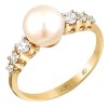 Кольцо золото с жемчугом и фианитами «Classic Shine» Estet (арт.01К3112013-1)