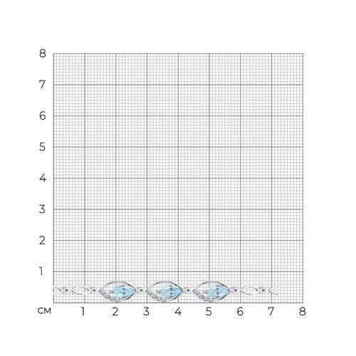Браслет из серебра с топазами и фианитами (Арт.92050091)