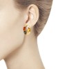 Серьги из серебра с янтарём «Три Стихии» Соколов (арт.93-320-00456-1)