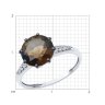 Кольцо из серебра с раухтопазом и фианитами (Арт.94-310-02040-3)