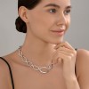 Колье из серебра с фианитами «Сияние Овалов» Соколов (арт.9407)