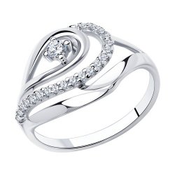 Кольцо из серебра с фианитами (Арт.94-110-00725-1)