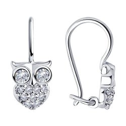 Серьги из серебра с фианитами (Арт.94-120-01030-1)