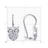 Серьги из серебра с фианитами (Арт.94-120-01030-1)
