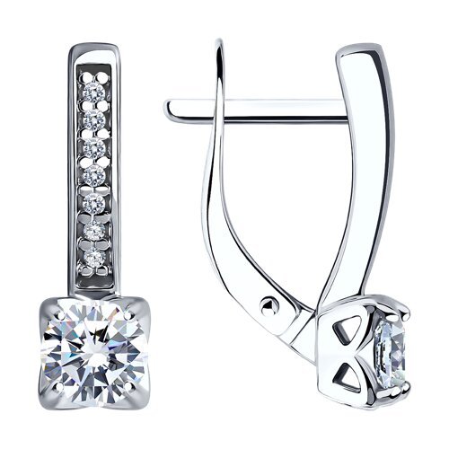 Серьги из серебра с фианитами (Арт.94-120-01712-1)
