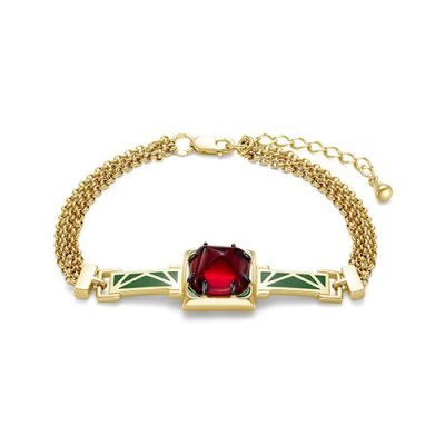 Браслет Кабаровских (арт. 14-880-60313) из серебра 925 с алпанитом — Kavandi Emerald Flame