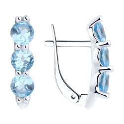 Серьги из серебра с топазами (Арт.94-320-00588-1)