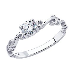 Кольцо из серебра с фианитами (Арт.94010907)