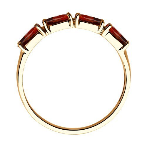Кольцо золотое с гранатом «Алая Гармония» Соколов (арт.51-310-02152-2)