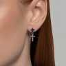Серьги из серебра с фианитами (Арт.94026449)